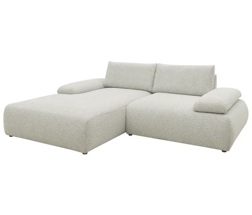 DOMO Ecksofa »Bela«, Longchair links, Armlehne mit Staufach