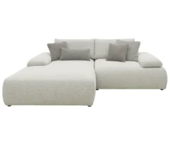 DOMO Ecksofa »Bela«, Longchair links, Armlehne mit Staufach