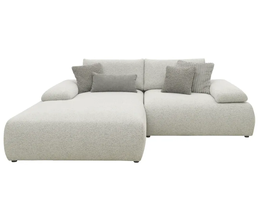 DOMO Ecksofa »Bela«, Longchair links, Armlehne mit Staufach