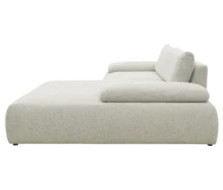 DOMO Ecksofa »Bela«, Longchair rechts, Armlehne mit Staufach