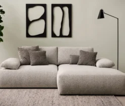 DOMO Ecksofa »Bela«, Longchair rechts, Armlehne mit Staufach