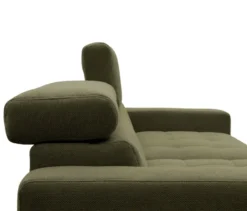 DOMO Ecksofa mit Hocker »Helsingborg«, grün, links