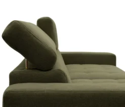 DOMO Ecksofa mit Hocker »Helsingborg«, grün, links