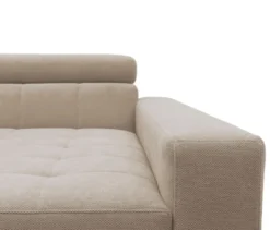 DOMO Ecksofa mit Hocker »Helsingborg«, sandfarben, rechts