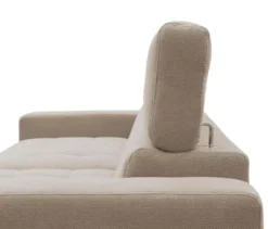 DOMO Ecksofa mit Hocker »Helsingborg«, sandfarben, rechts