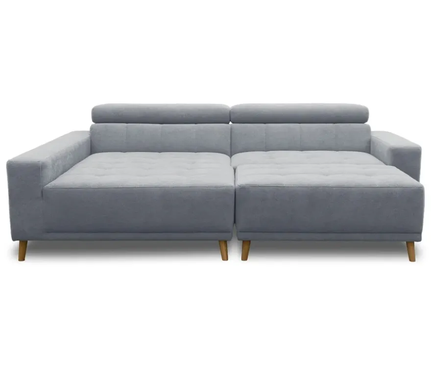 DOMO Ecksofa mit Hocker »Helsingborg«, blau, links