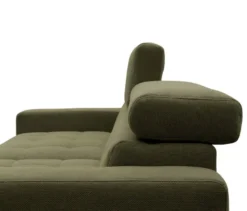 DOMO Ecksofa mit Hocker »Helsingborg«, grün, rechts