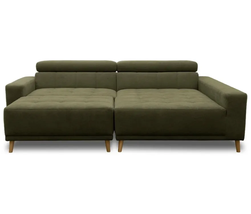 DOMO Ecksofa mit Hocker »Helsingborg«, grün, rechts