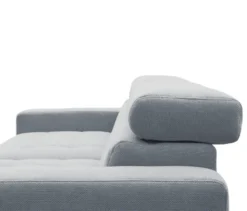DOMO Ecksofa mit Hocker »Helsingborg«, blau, rechts