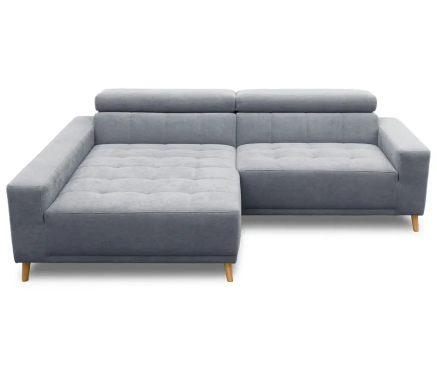 DOMO Ecksofa mit Longchair »Helsingborg«, blau, links