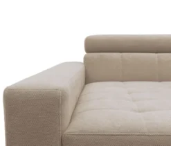 DOMO Ecksofa mit Longchair »Helsingborg«, sandfarben, links