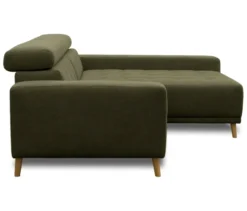 DOMO Ecksofa mit Longchair »Helsingborg«, grün, rechts