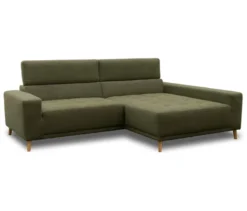 DOMO Ecksofa mit Longchair »Helsingborg«, grün, rechts