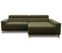 DOMO Ecksofa mit Longchair »Helsingborg«, grün, rechts