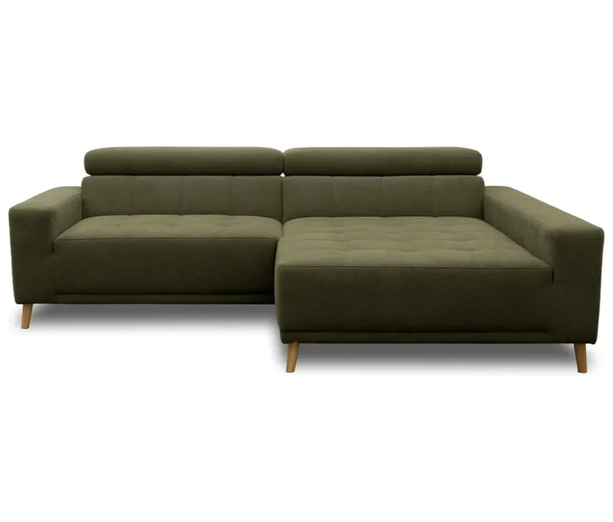 DOMO Ecksofa mit Longchair »Helsingborg«, grün, rechts