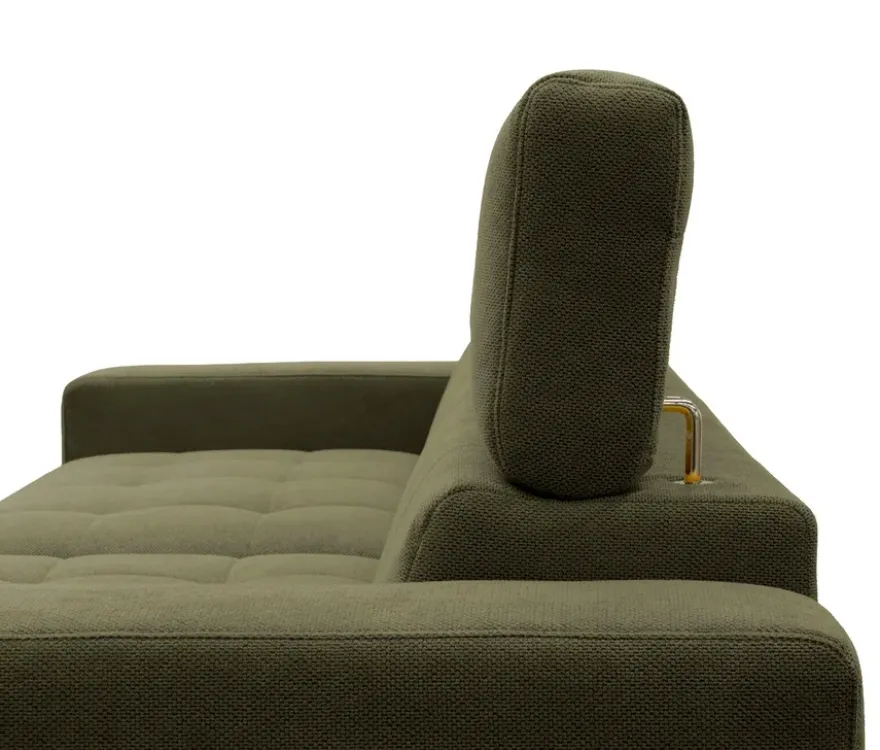 DOMO Ecksofa mit Longchair »Helsingborg«, grün, rechts