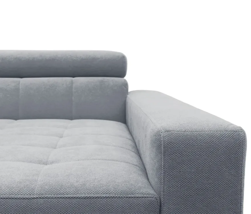 DOMO Ecksofa mit Longchair »Helsingborg«, blau, rechts