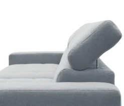 DOMO Ecksofa mit Longchair »Helsingborg«, blau, rechts