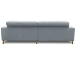 DOMO Ecksofa mit Longchair »Helsingborg«, blau, rechts