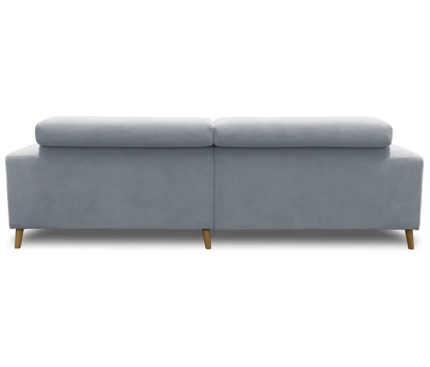 DOMO Ecksofa mit Longchair »Helsingborg«, blau, rechts