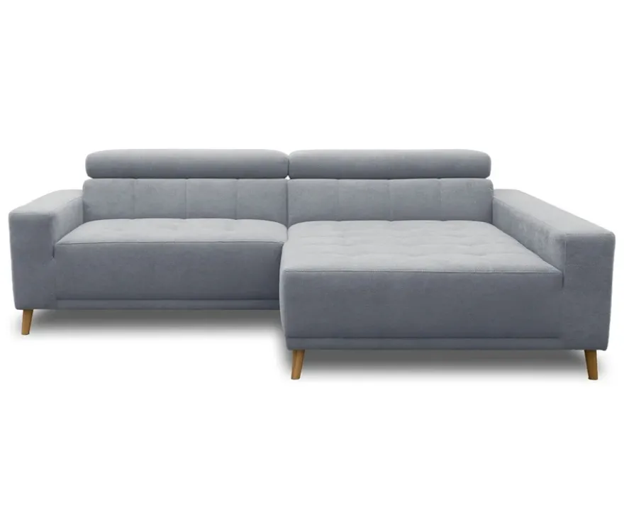 DOMO Ecksofa mit Longchair »Helsingborg«, blau, rechts