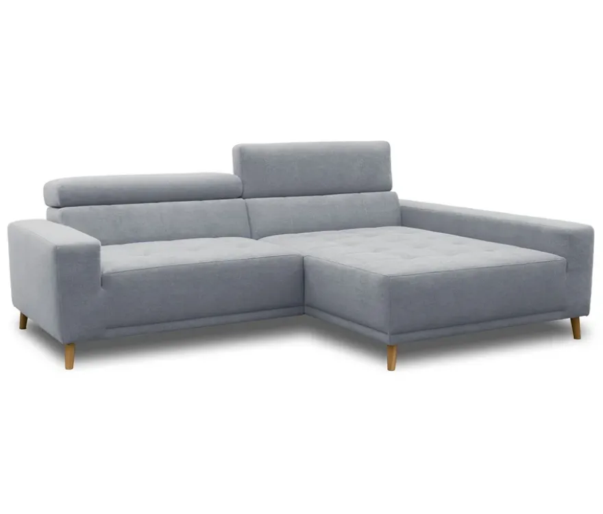 DOMO Ecksofa mit Longchair »Helsingborg«, blau, rechts
