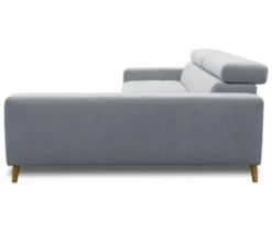 DOMO Ecksofa mit Longchair »Helsingborg«, blau, rechts