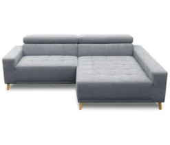 DOMO Ecksofa mit Longchair »Helsingborg«, blau, rechts