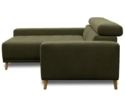 DOMO Ecksofa mit Longchair »Helsingborg«, grün, links