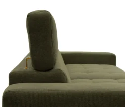 DOMO Ecksofa mit Longchair »Helsingborg«, grün, links