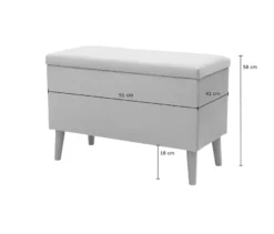 DOMO Hocker »Kopenhagen« mit Staufach, creme