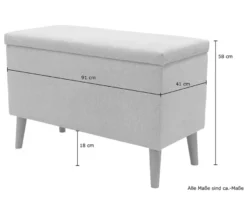 DOMO Hocker »Kopenhagen« mit Staufach, beige