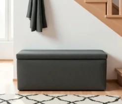 DOMO Hocker »Kopenhagen« mit Staufach, grau