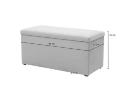 DOMO Hocker »Kopenhagen« mit Staufach, grau