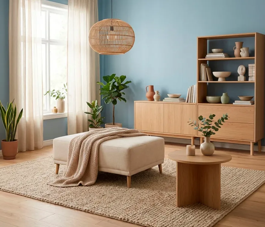 DOMO Hocker »Malmö«, creme/Holz