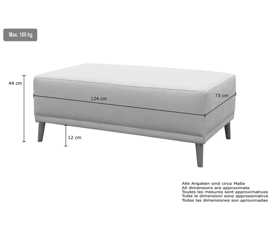 DOMO Hocker »Malmö«, creme/Holz