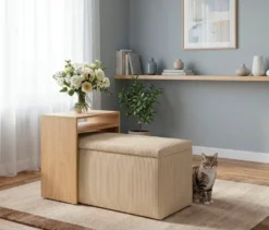 DOMO Hocker mit Tisch »Kopenhagen«, creme