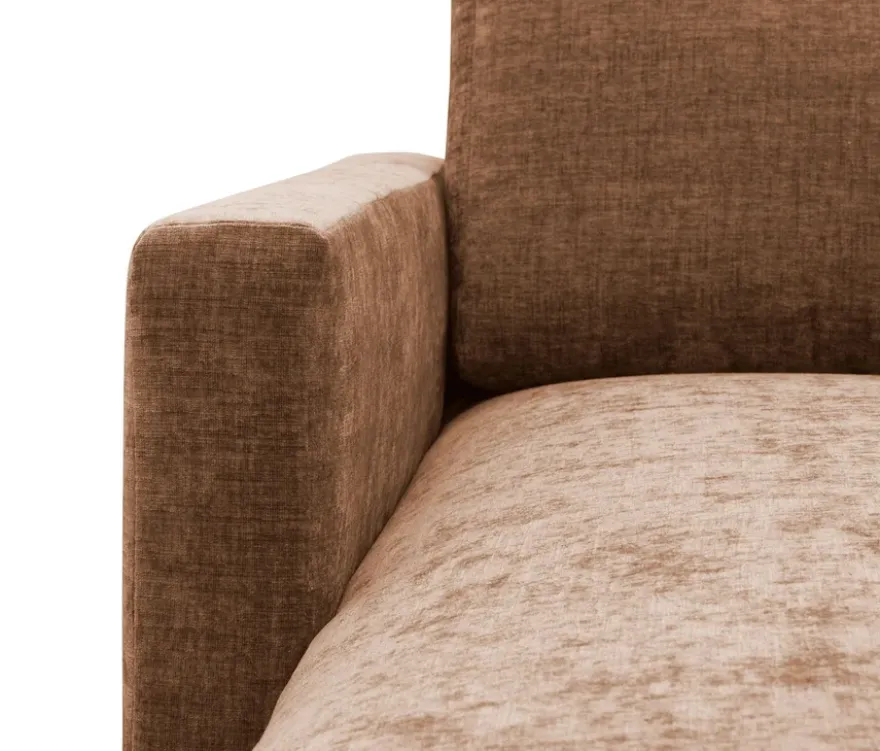 DOMO Longchair »Sonderburg« links, rost/hellbraun