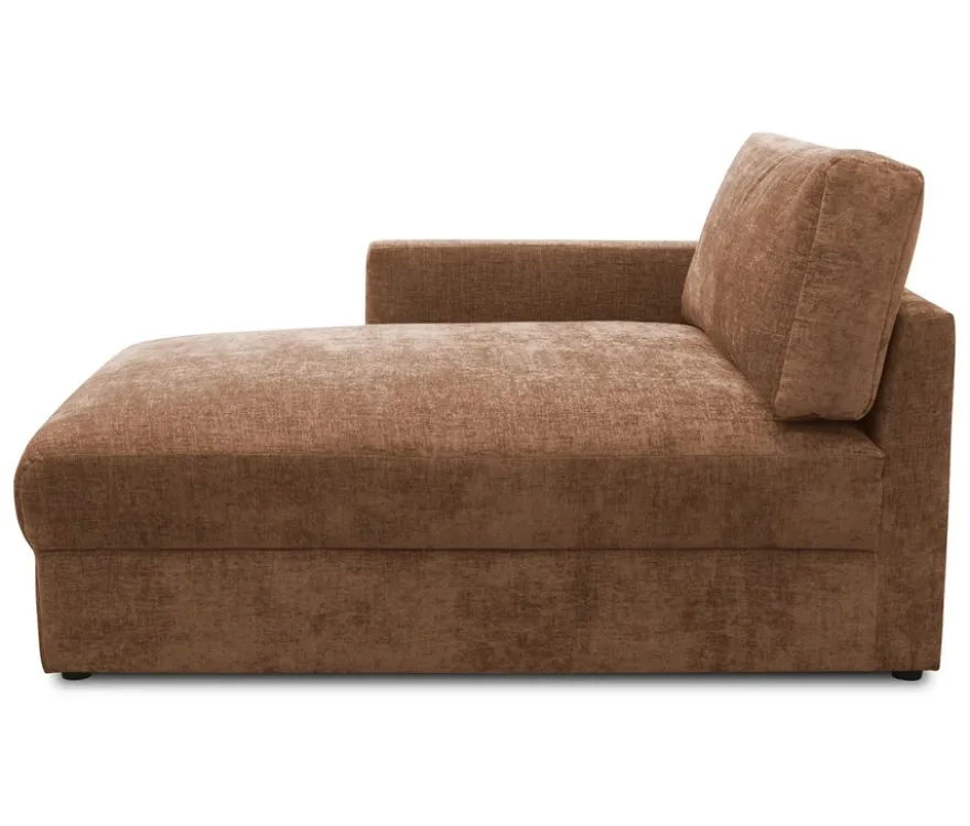 DOMO Longchair »Sonderburg« links, rost/hellbraun