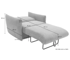 DOMO Schlafsofa 1-Sitzer »Helsinki«, grau