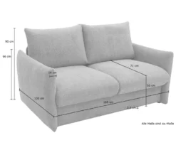 DOMO Schlafsofa 2-Sitzer »Helsinki«, blau