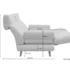 DOMO 2-Sitzer »Malaga«, drehbar, creme