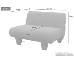Domo Sofa »Alicante», grau
