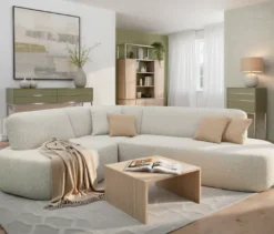 DOMO Sofa 200 029, beige-braun meliert, linksbündig