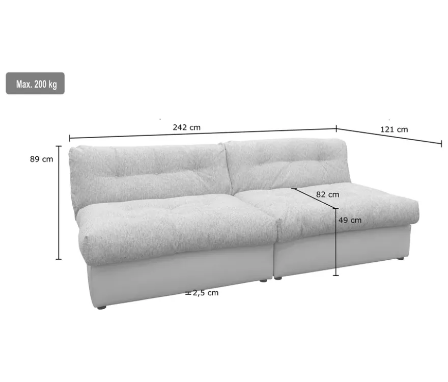 DOMO Sofa »800 026«, Bigsofa