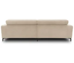 DOMO Sofa »Malmö«, Longchair links, mit Kopfteilverstellung, creme