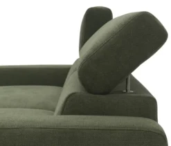 DOMO Sofa »Malmö«, Longchair links, mit Kopfteilverstellung, grün