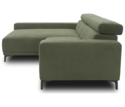 DOMO Sofa »Malmö«, Longchair links, mit Kopfteilverstellung, grün