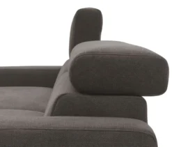 DOMO Sofa »Malmö«, Longchair links, mit Kopfteilverstellung, grau