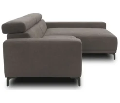 DOMO Sofa »Malmö«, Longchair rechts, mit Kopfteilverstellung, grau